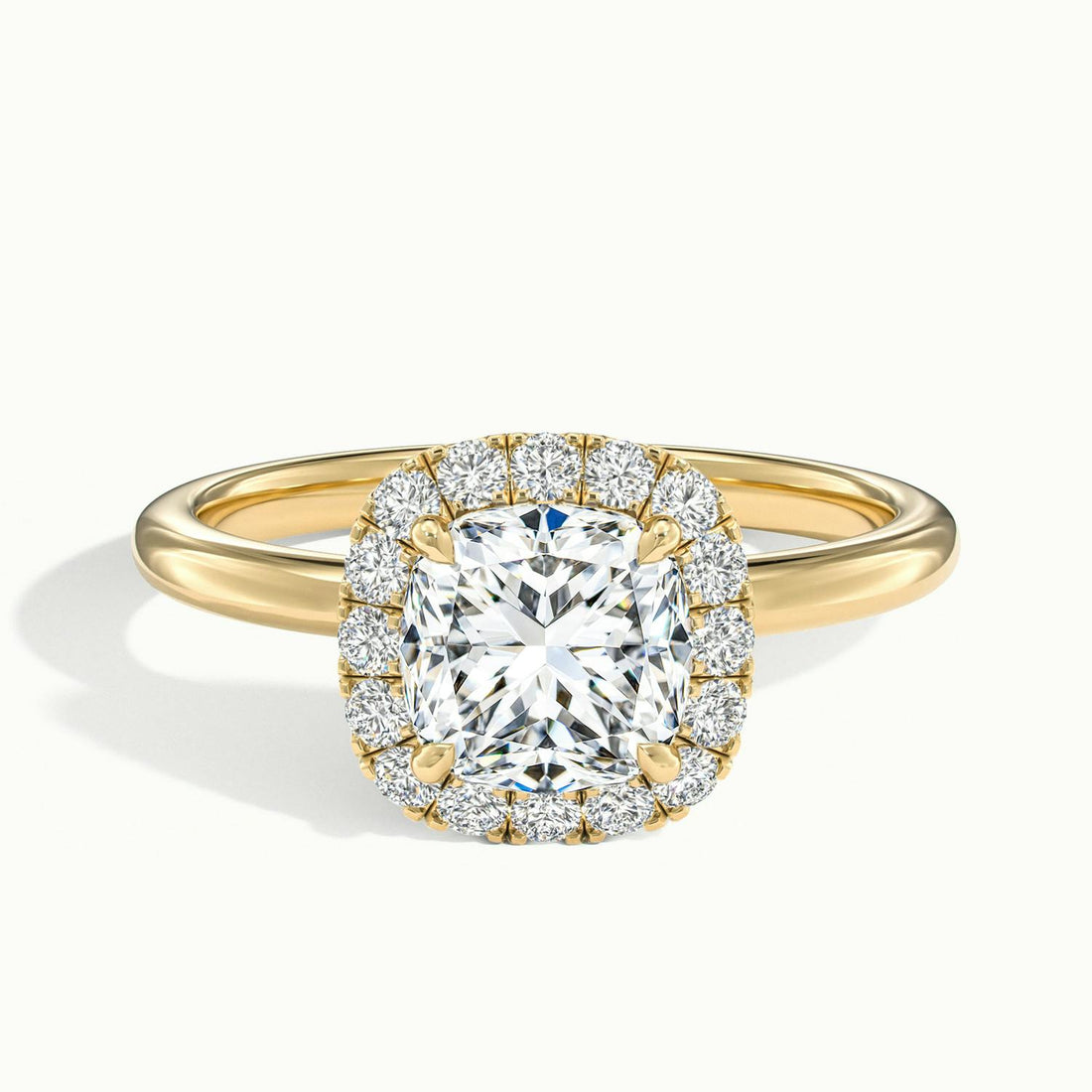 Asteria Cushion Halo Engagement Ring