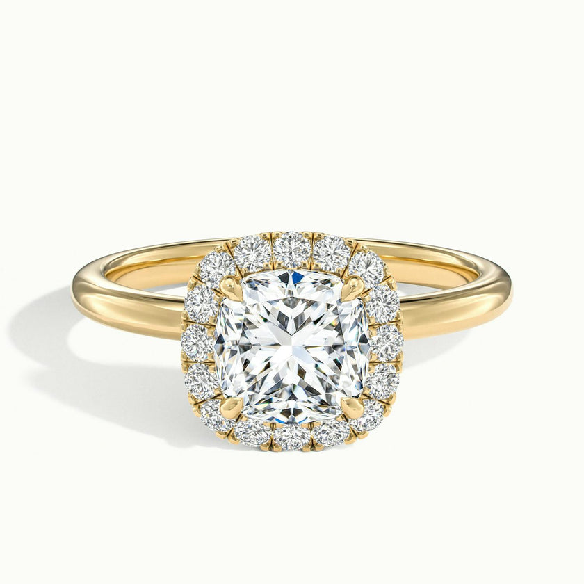 Asteria Cushion Halo Engagement Ring