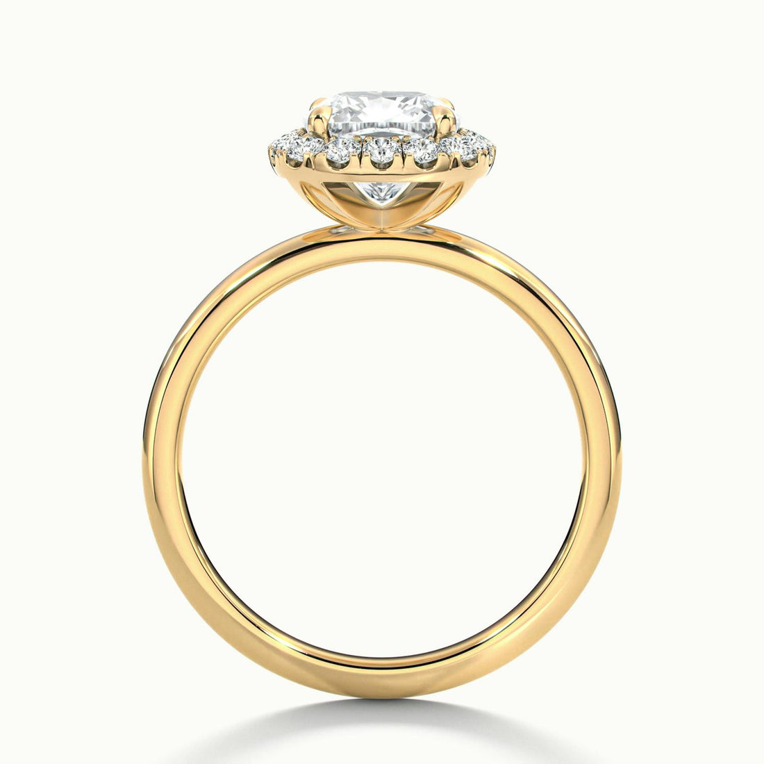Asteria Cushion Halo Engagement Ring