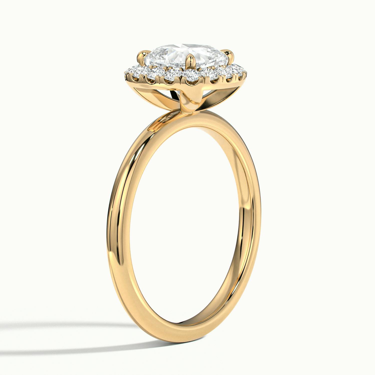 Asteria Cushion Halo Engagement Ring