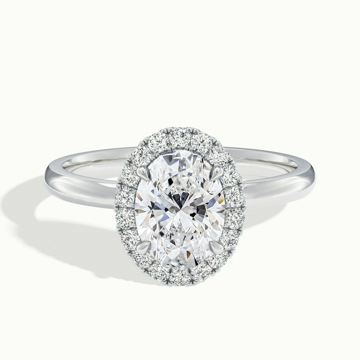 Asteria Oval Halo Engagement Ring