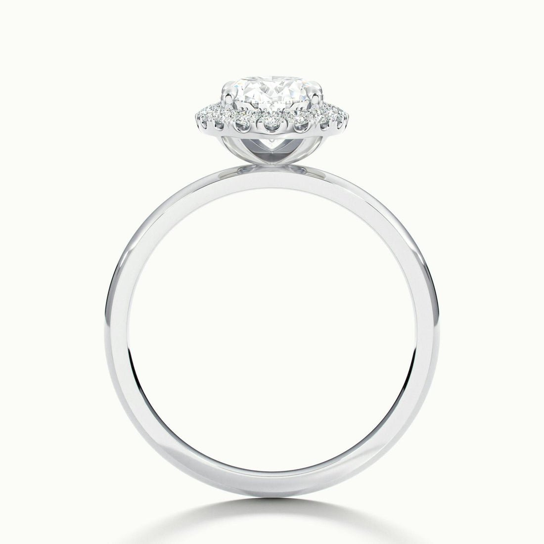 Asteria Oval Halo Engagement Ring