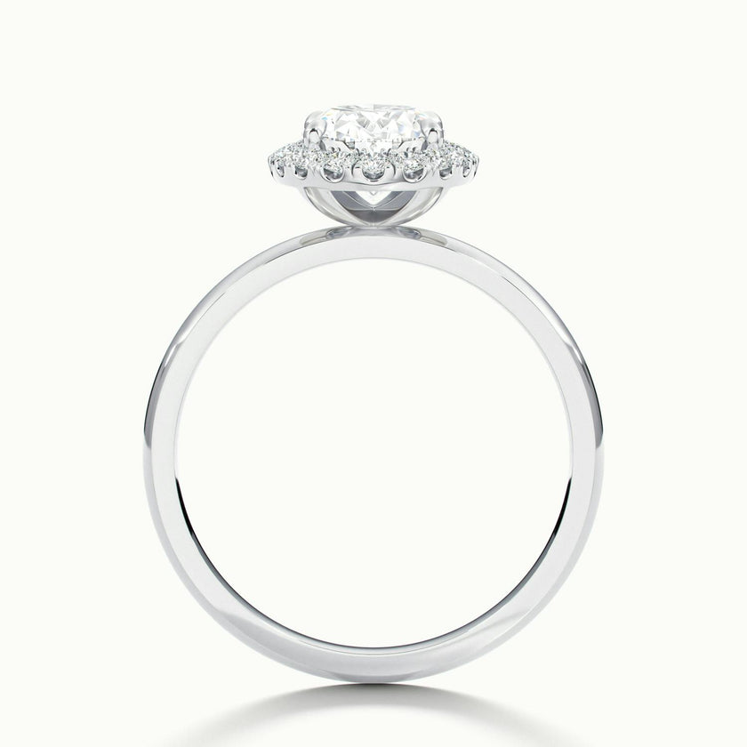 Asteria Oval Halo Engagement Ring