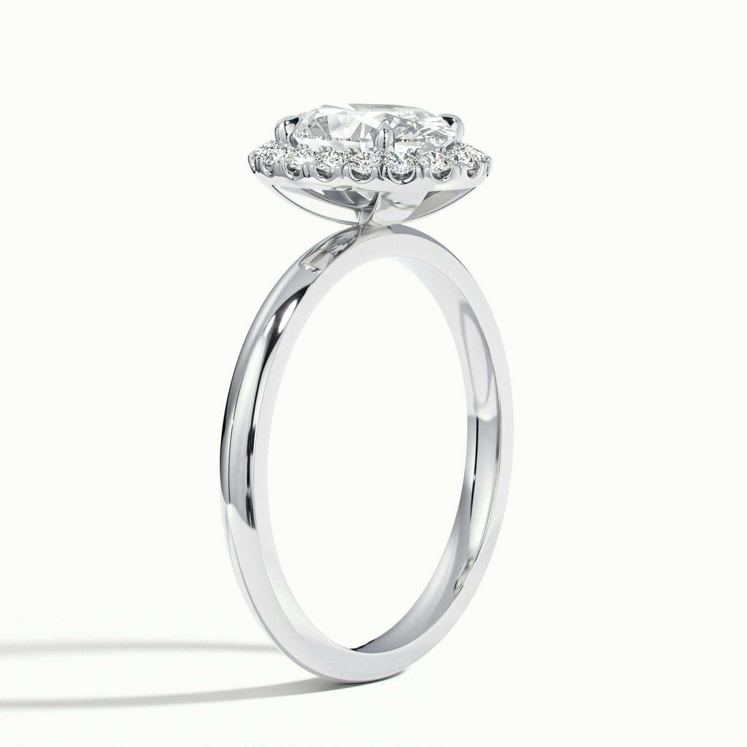 Asteria Oval Halo Engagement Ring