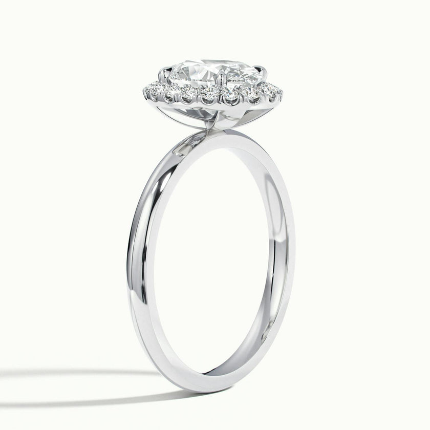 Asteria Oval Halo Engagement Ring