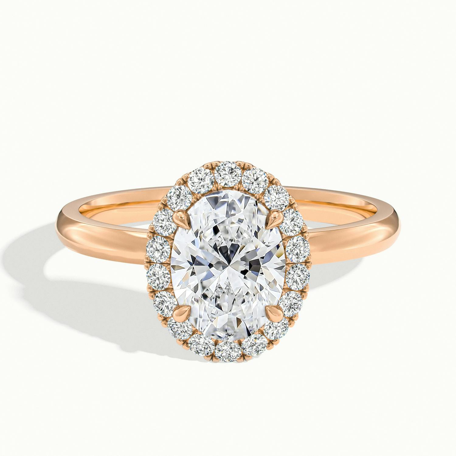 Asteria Oval Halo Engagement Ring