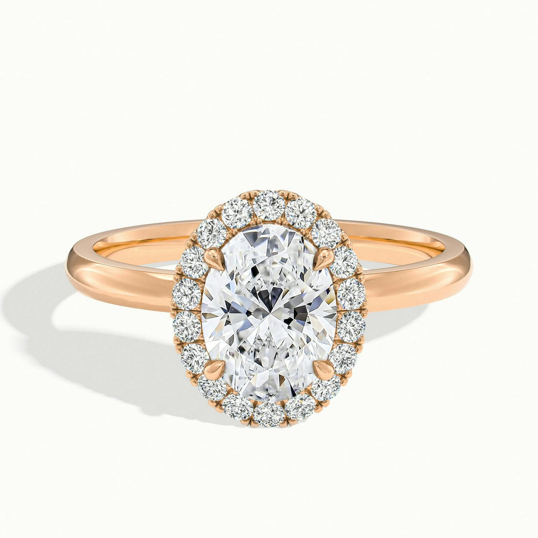 Asteria Oval Halo Engagement Ring