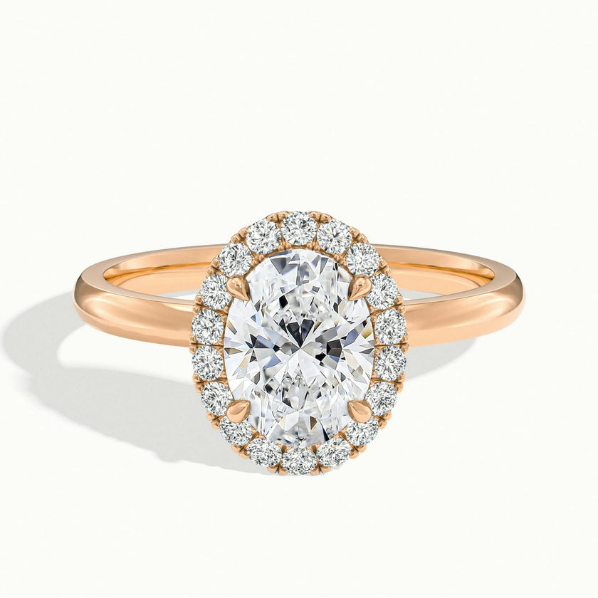 Asteria Oval Halo Engagement Ring