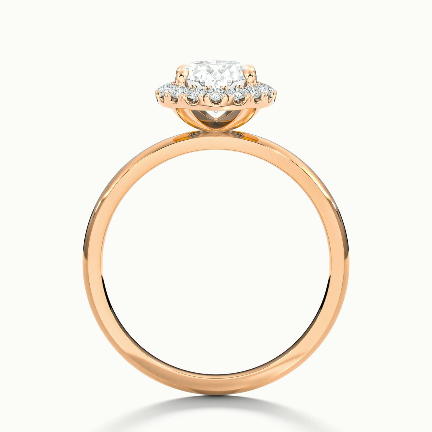 Asteria Oval Halo Engagement Ring