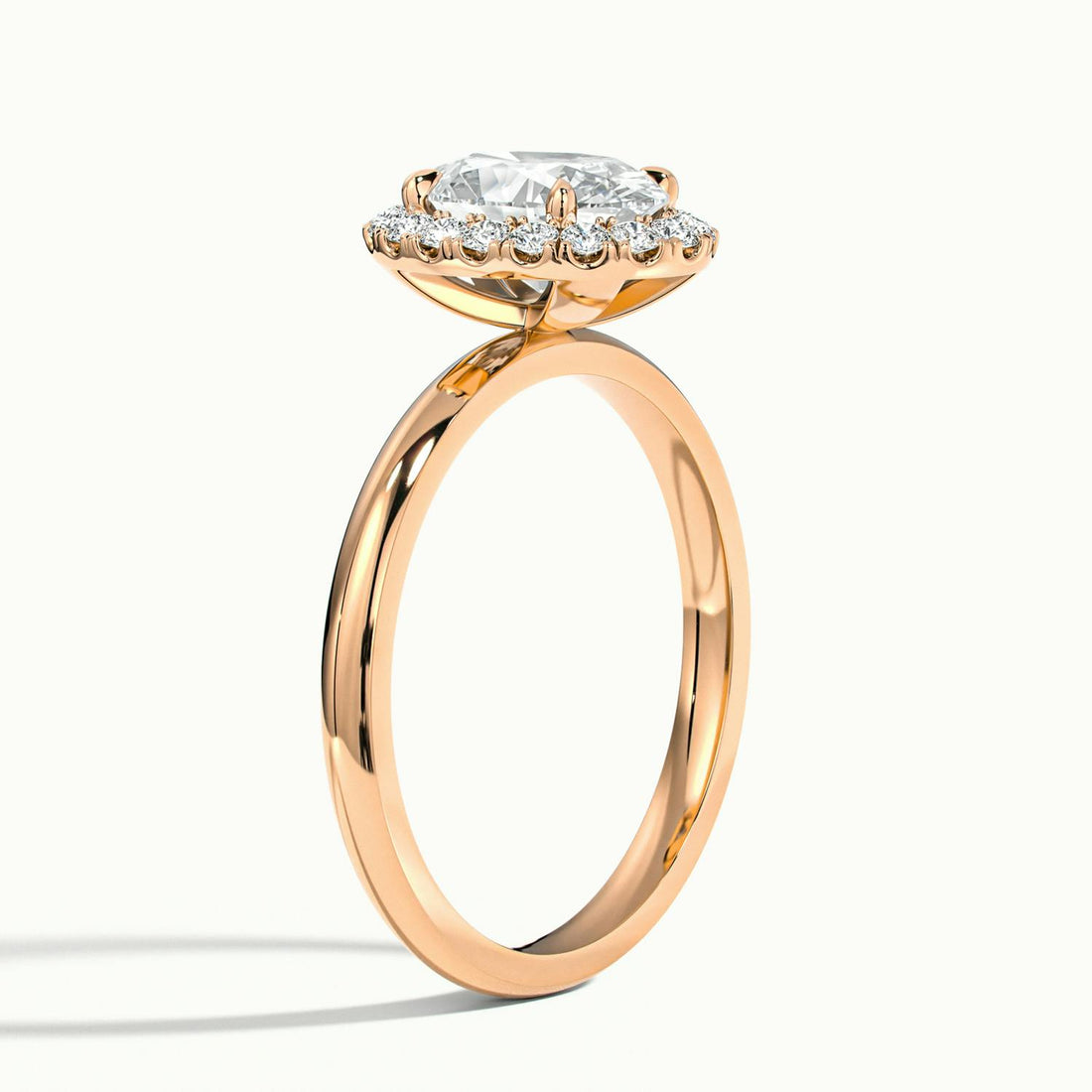 Asteria Oval Halo Engagement Ring
