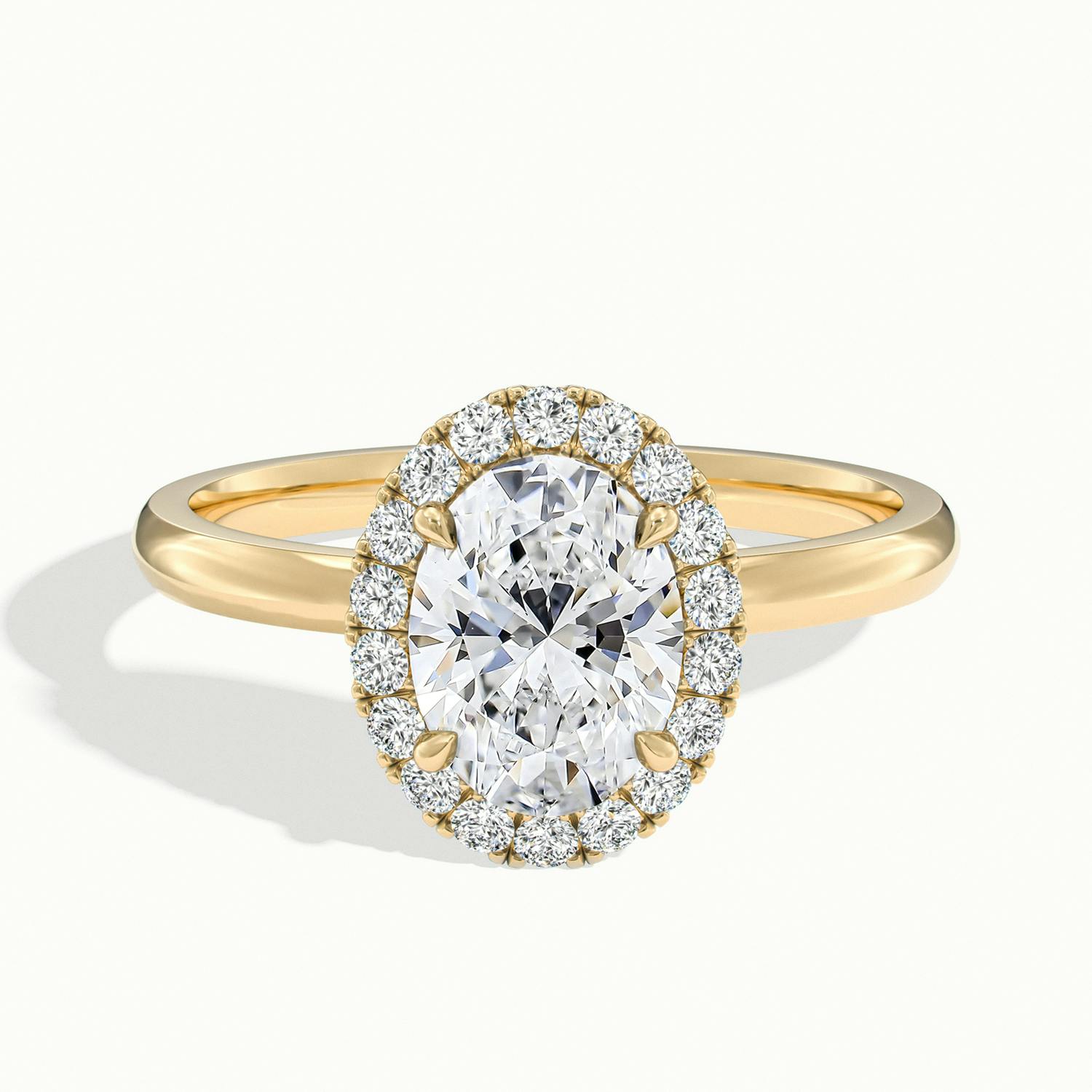 Asteria Oval Halo Engagement Ring
