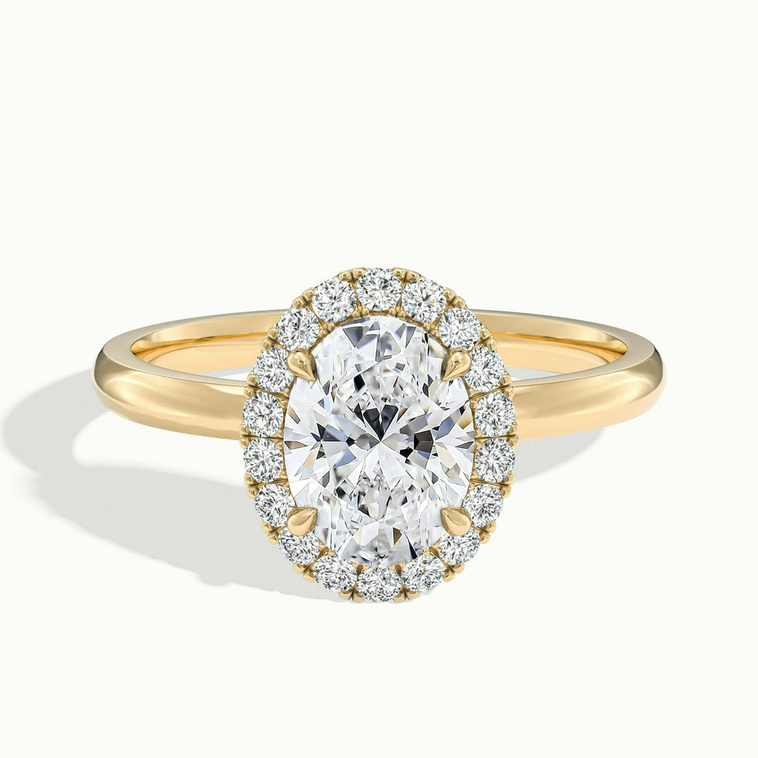 Asteria Oval Halo Engagement Ring