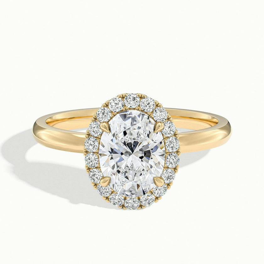 Asteria Oval Halo Engagement Ring