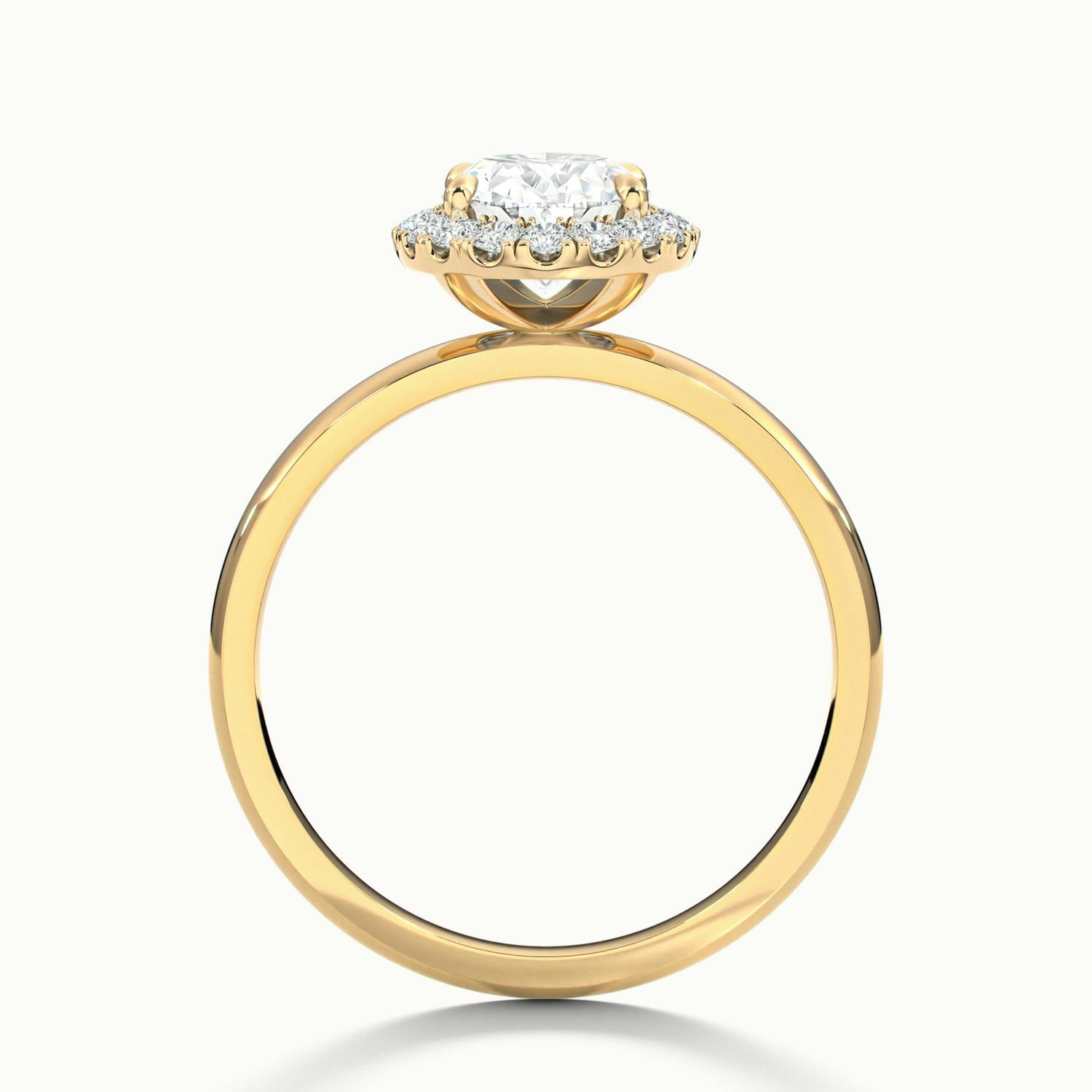 Asteria Oval Halo Engagement Ring