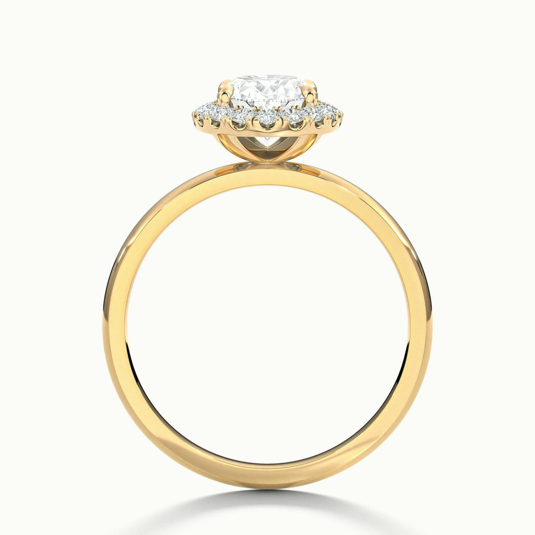 Asteria Oval Halo Engagement Ring
