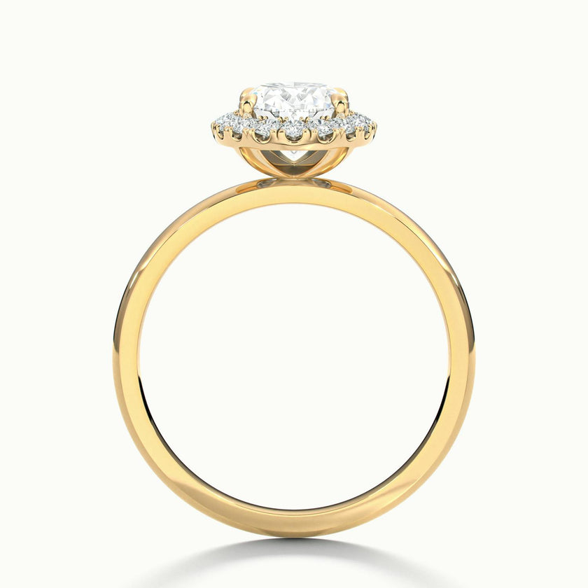 Asteria Oval Halo Engagement Ring