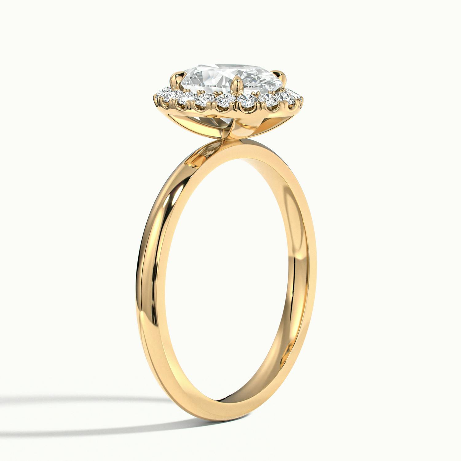 Asteria Oval Halo Engagement Ring