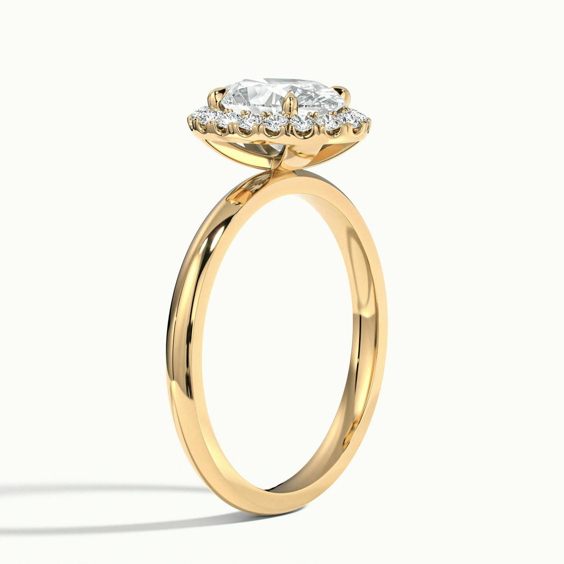 Asteria Oval Halo Engagement Ring