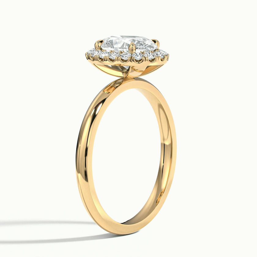Asteria Oval Halo Engagement Ring