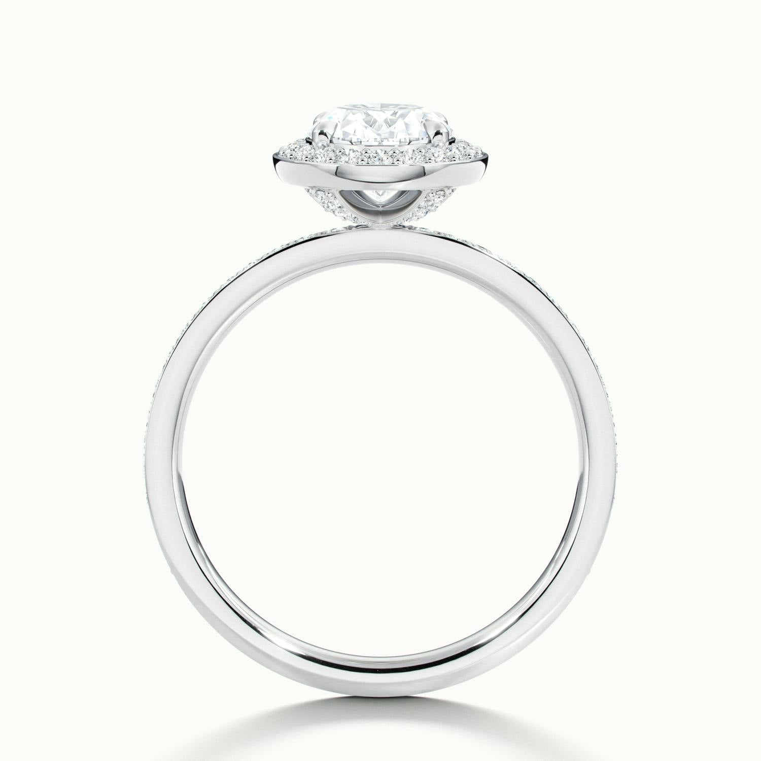 Oriana Oval Pavé Halo Engagement Ring