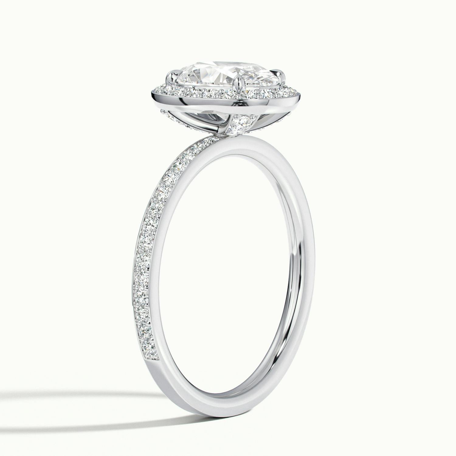 Oriana Oval Pavé Halo Engagement Ring