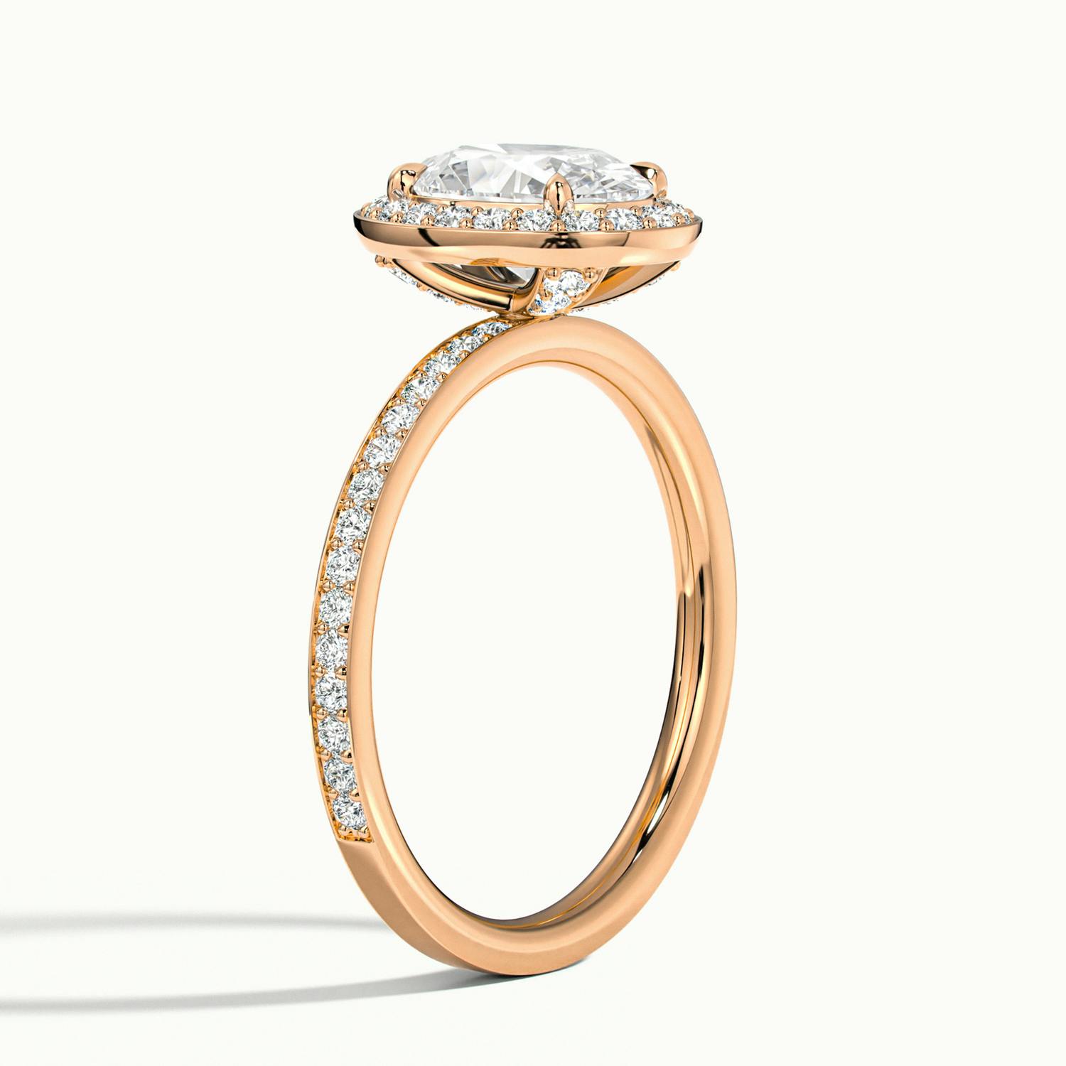 Oriana Oval Pavé Halo Engagement Ring