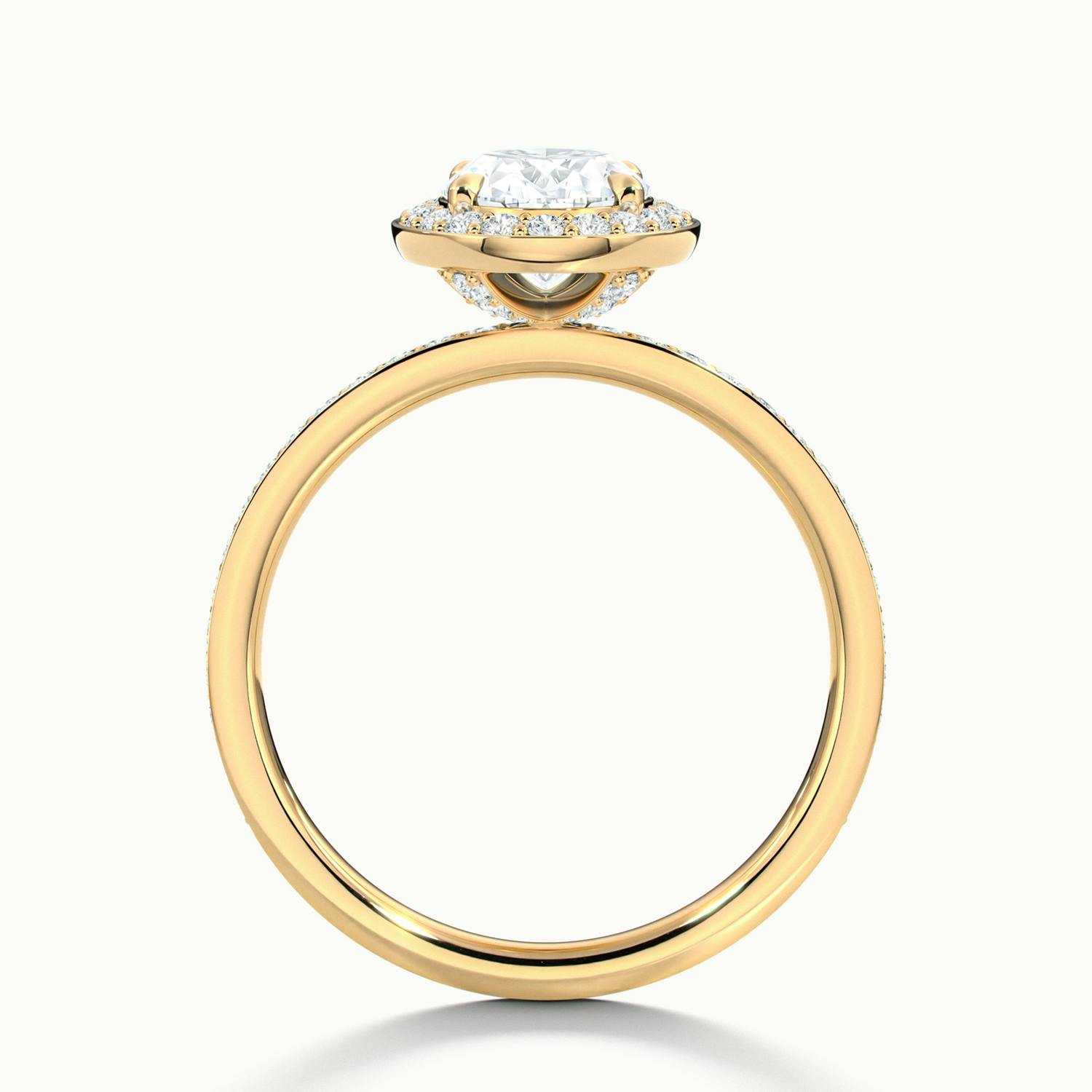 Oriana Oval Pavé Halo Engagement Ring