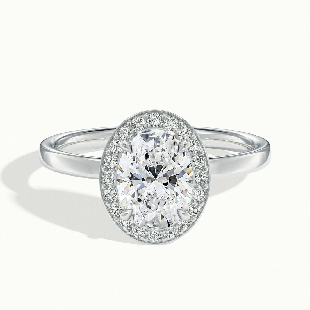Novera Oval Halo Engagement Ring