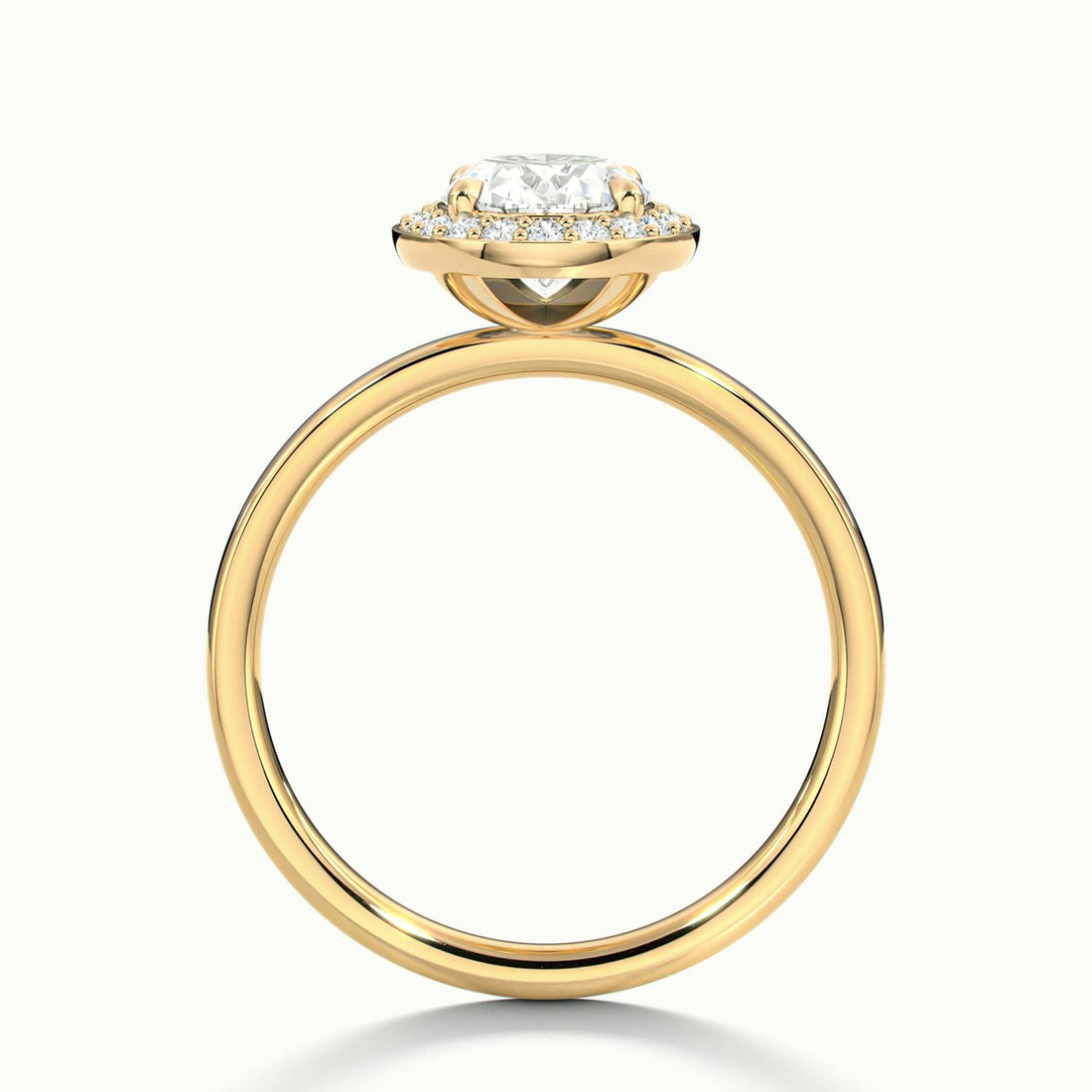 Novera Oval Halo Engagement Ring