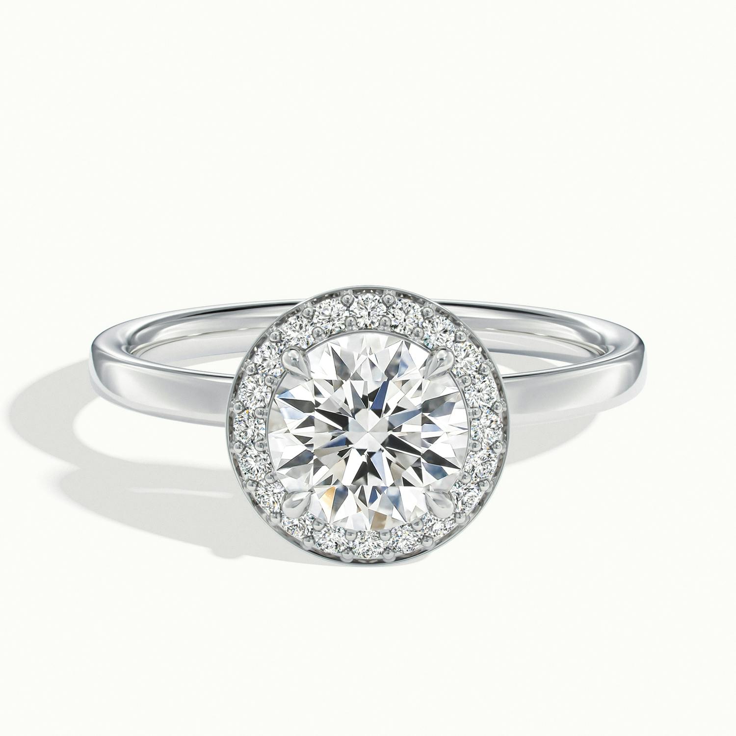 Novera Round Halo Engagement Ring