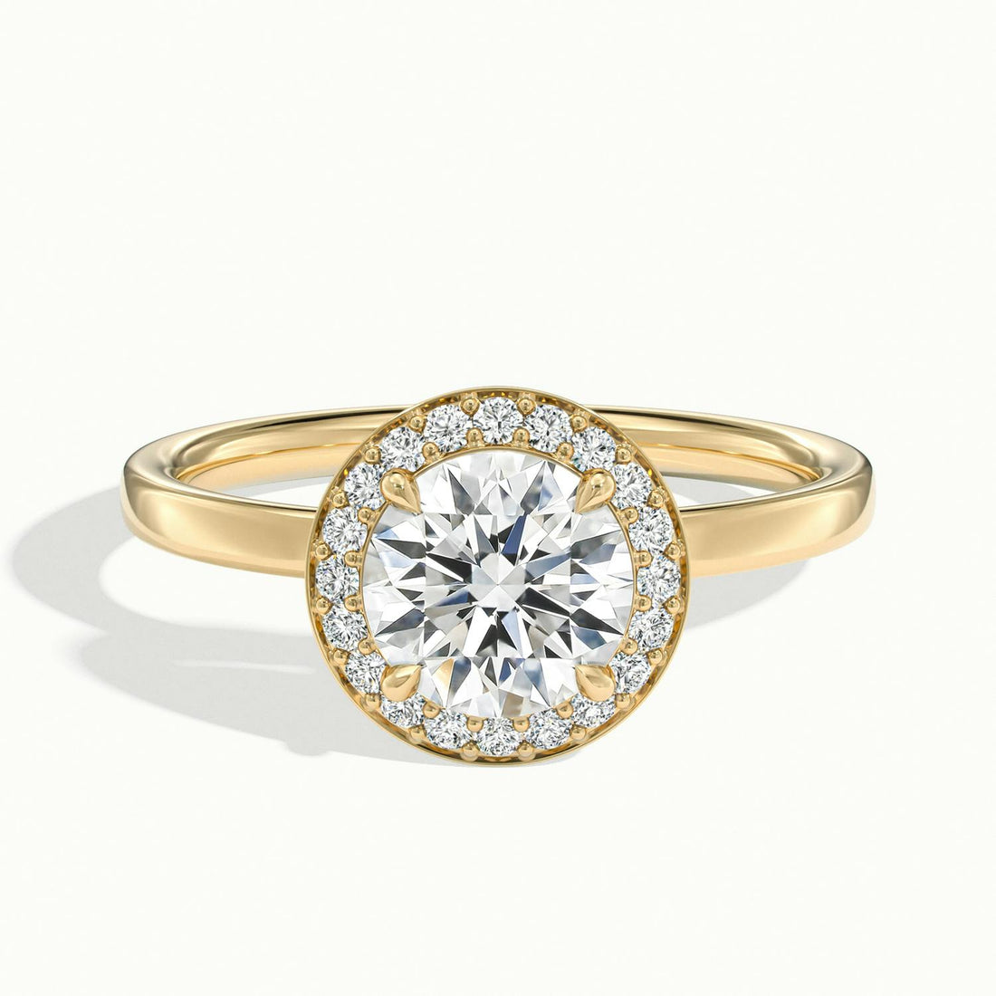 Novera Round Halo Engagement Ring