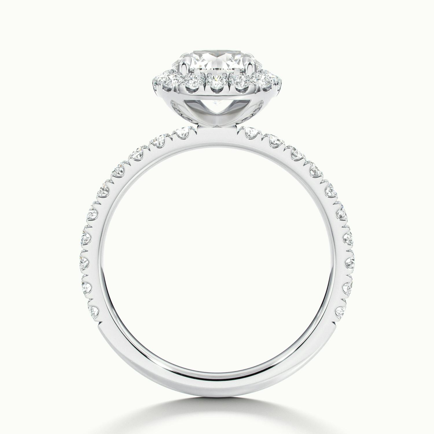 Estoria Round Pavé Halo Engagement Ring
