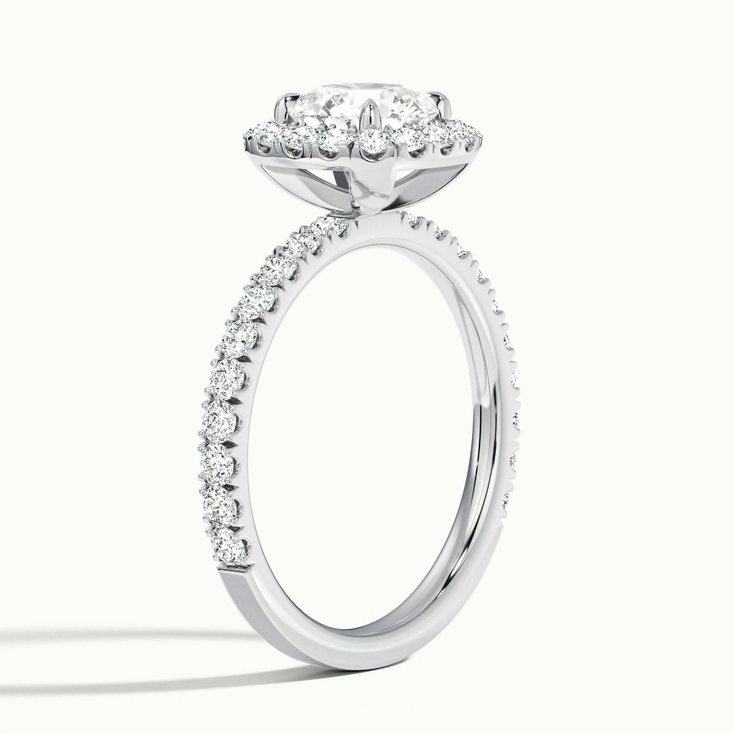 Estoria Round Pavé Halo Engagement Ring