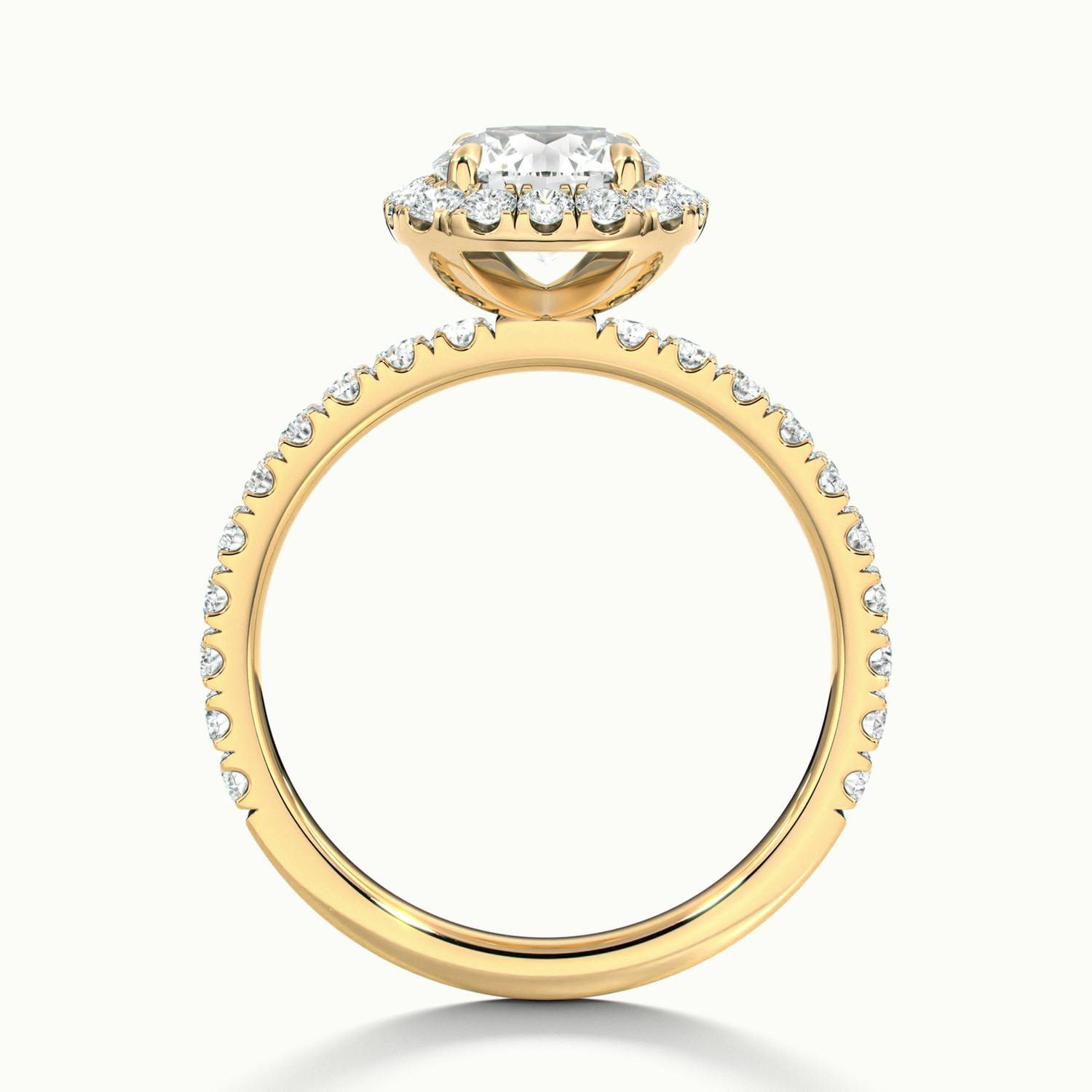 Estoria Round Pavé Halo Engagement Ring
