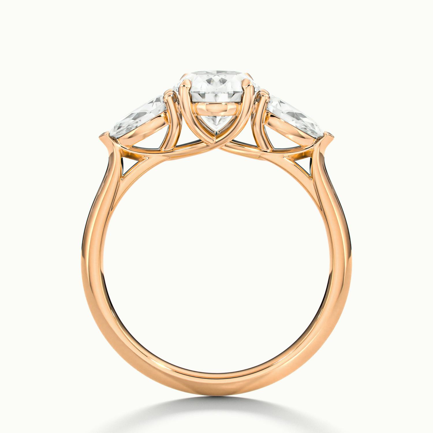 Veyrra Oval Pear Side Stone Engagement Ring