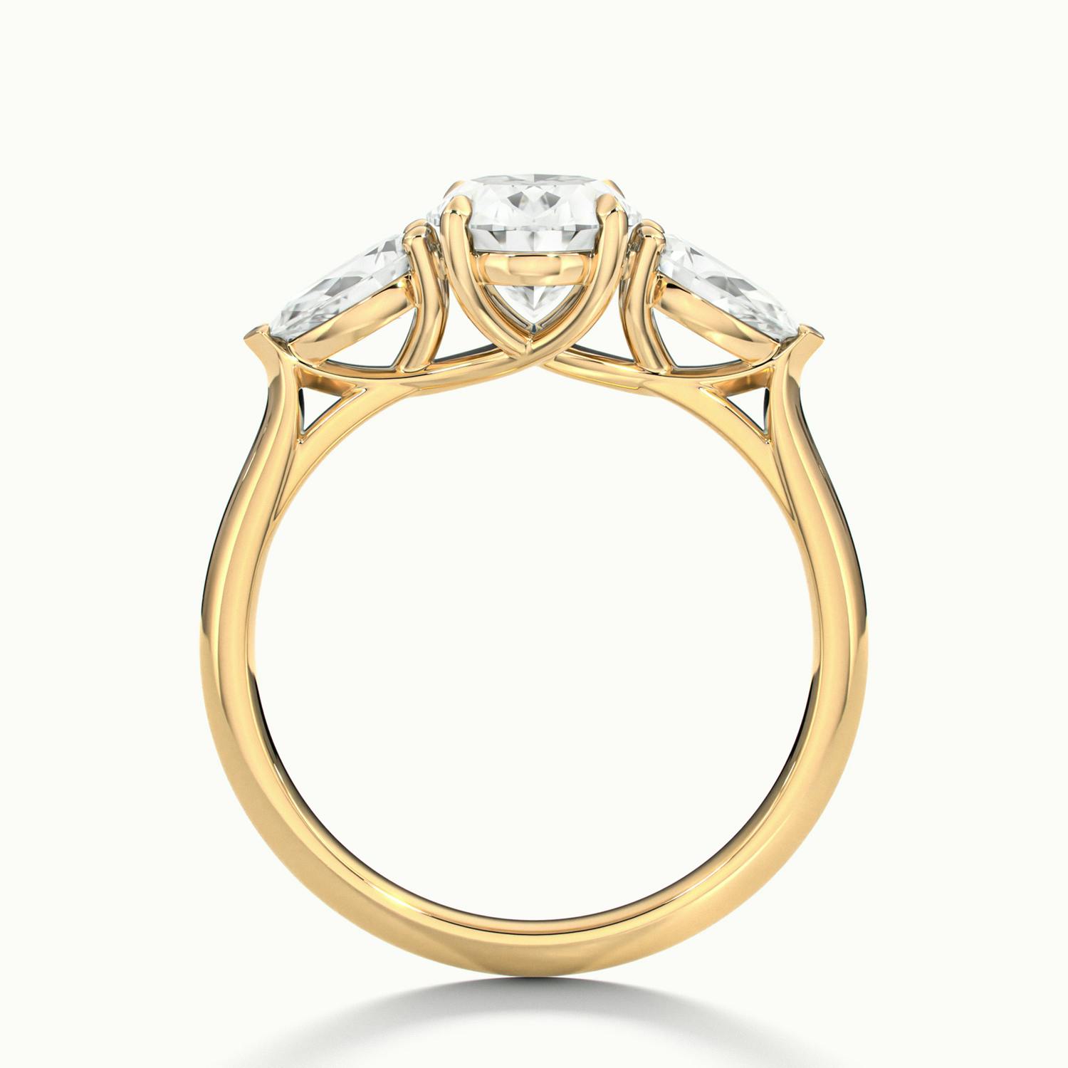 Veyrra Oval Pear Side Stone Engagement Ring