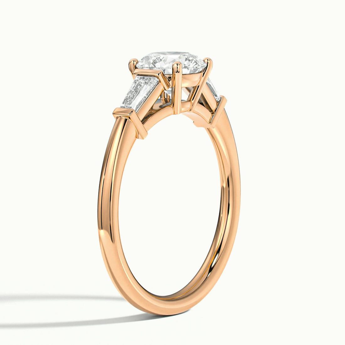 Estoria Round & Baguette Three Stone Diamond Engagement  Ring