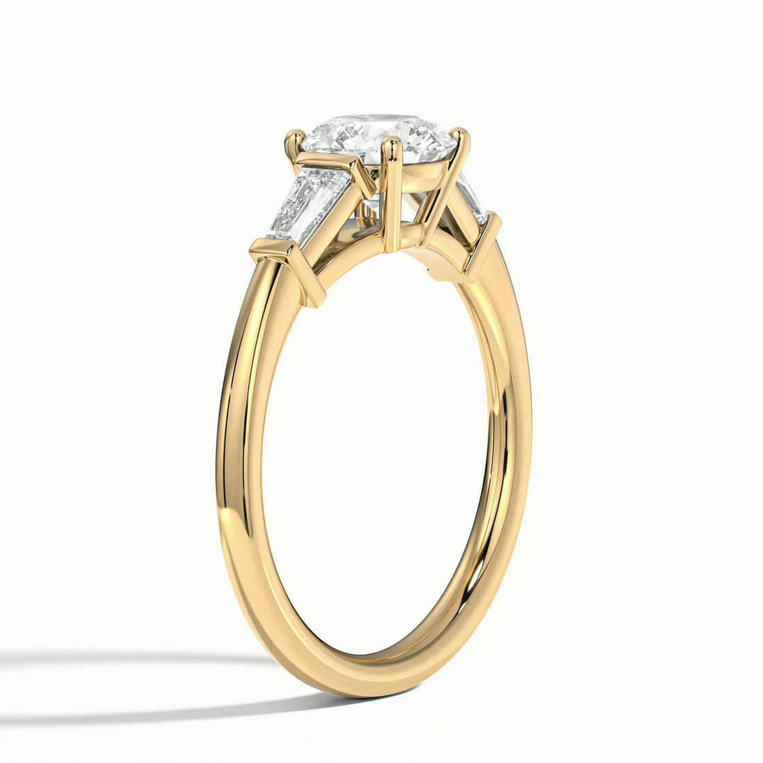Estoria Round & Baguette Three Stone Diamond Engagement  Ring