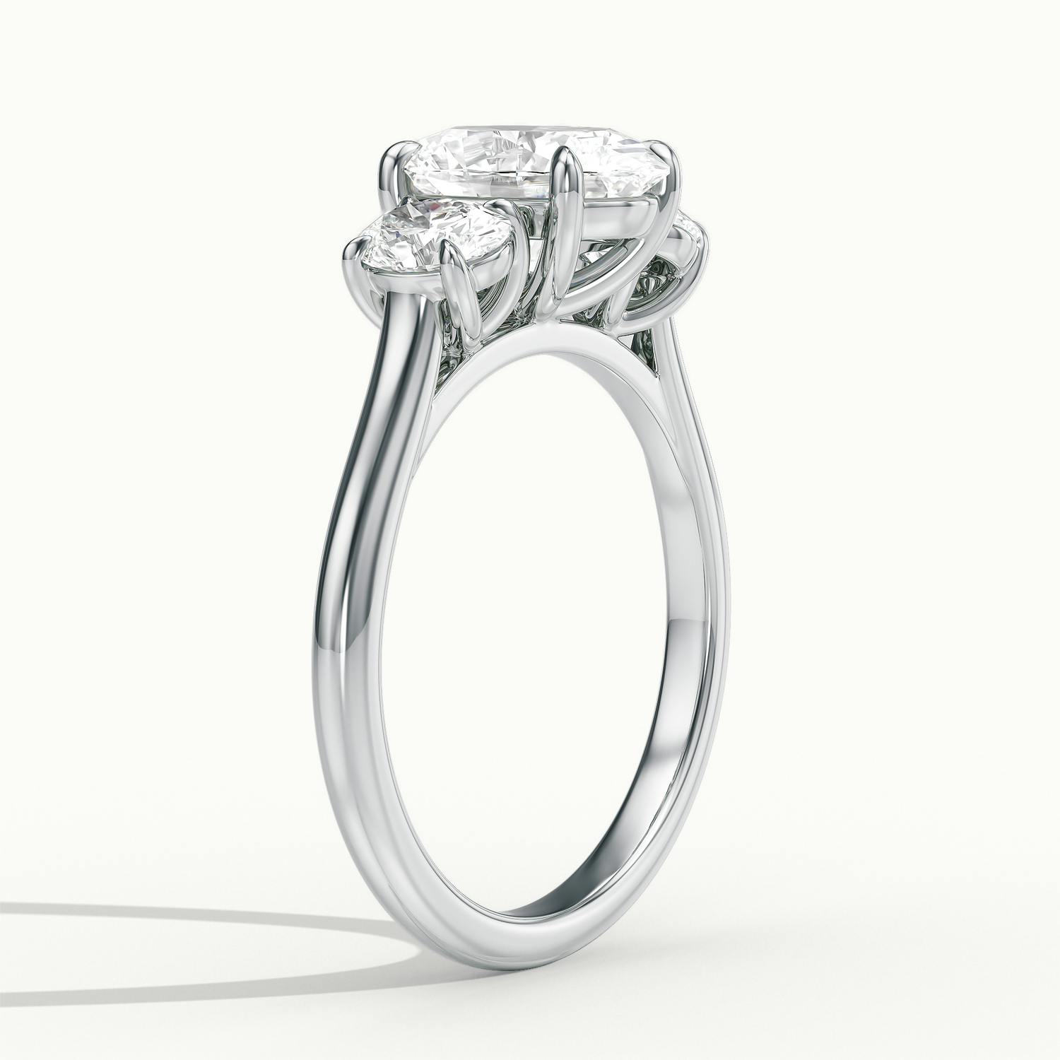 Venetia Oval Three Stone Diamond Engagement Ring