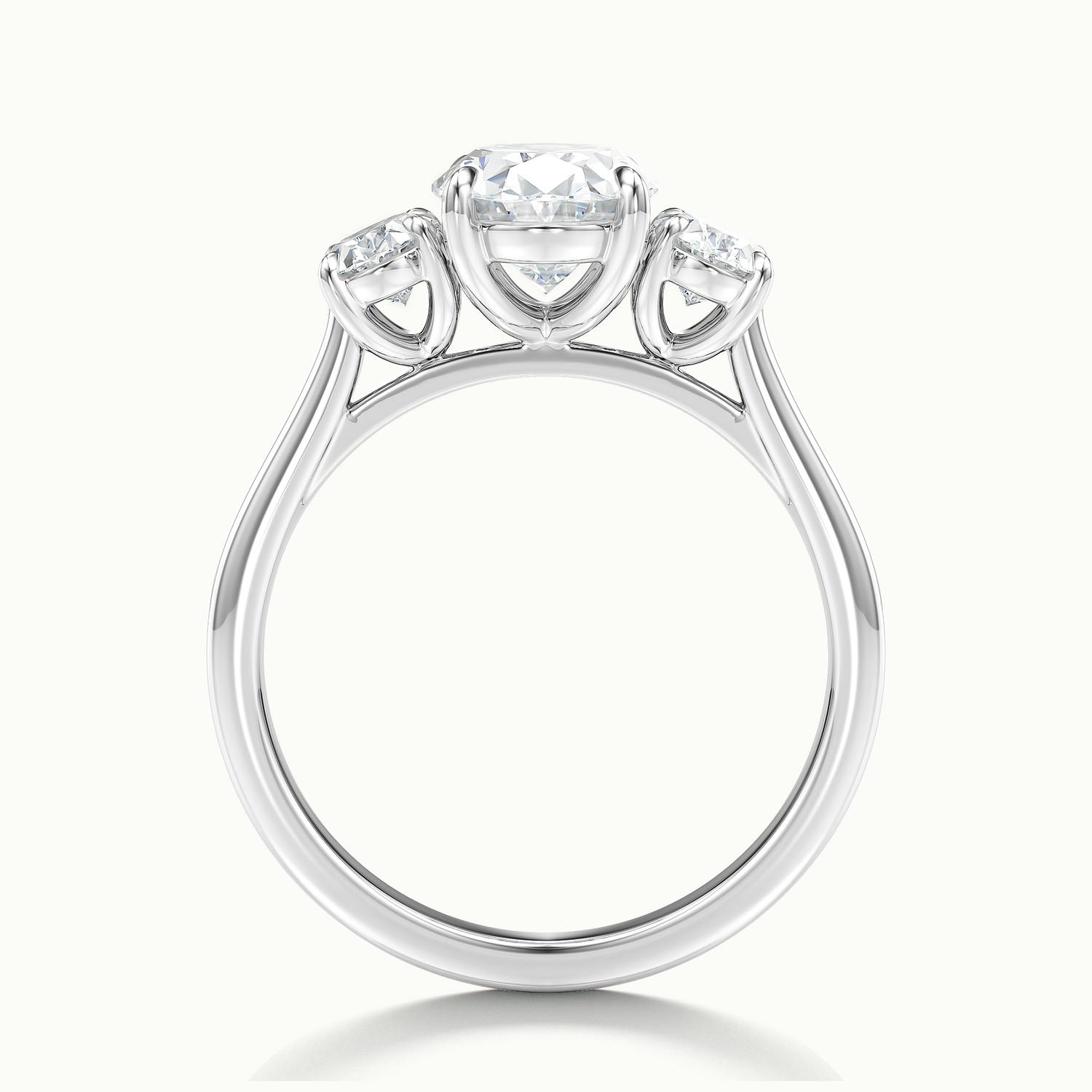 Venetia Oval Three Stone Diamond Engagement Ring