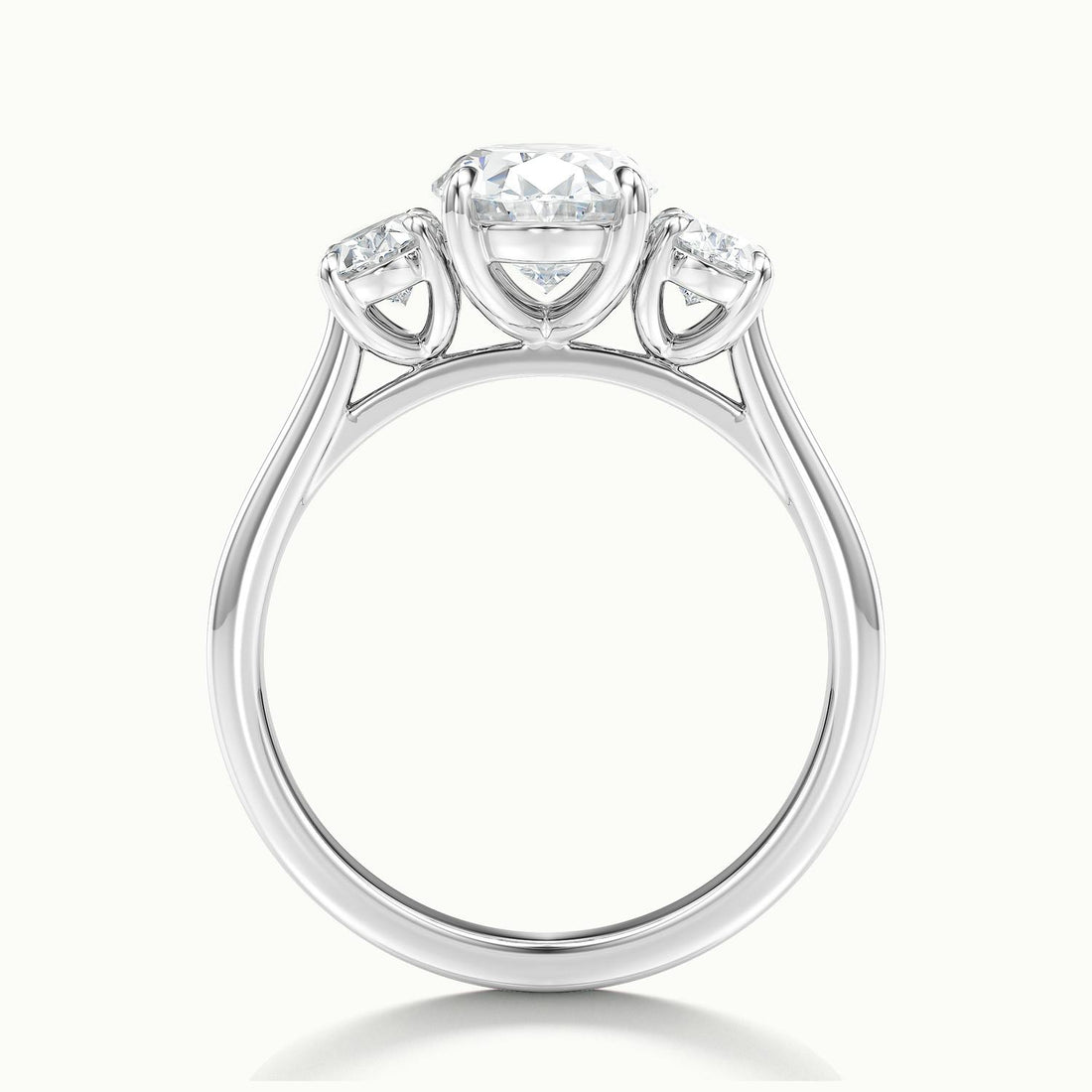 Venetia Oval Three Stone Diamond Engagement Ring
