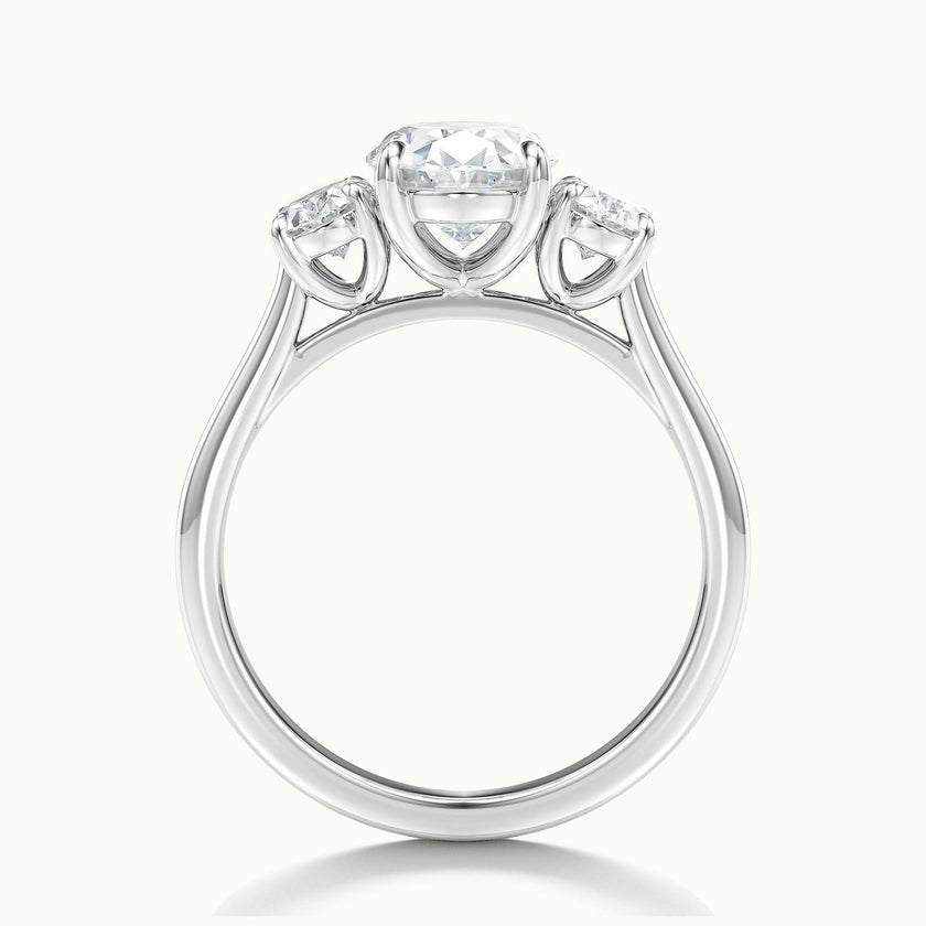 Venetia Oval Three Stone Diamond Engagement Ring