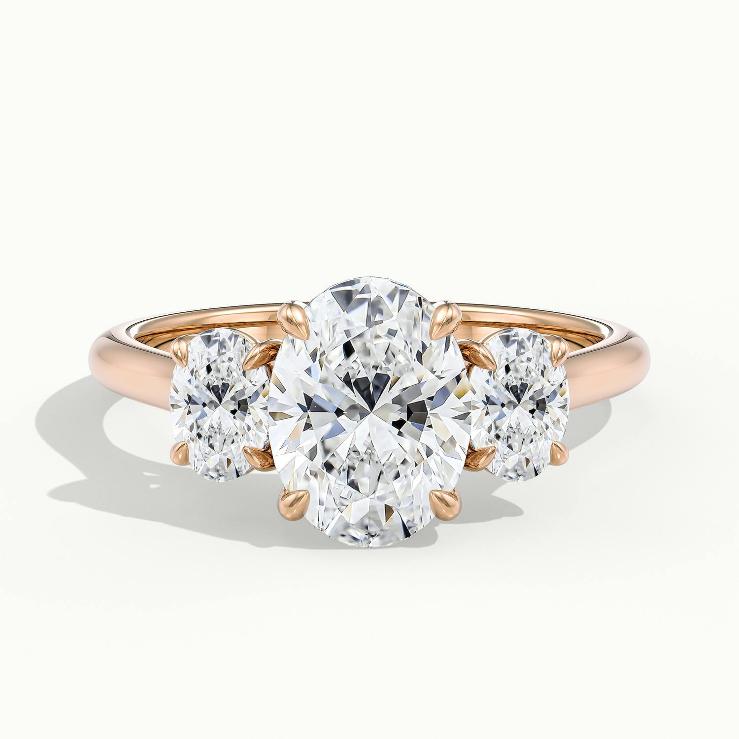 Venetia Oval Three Stone Diamond Engagement Ring