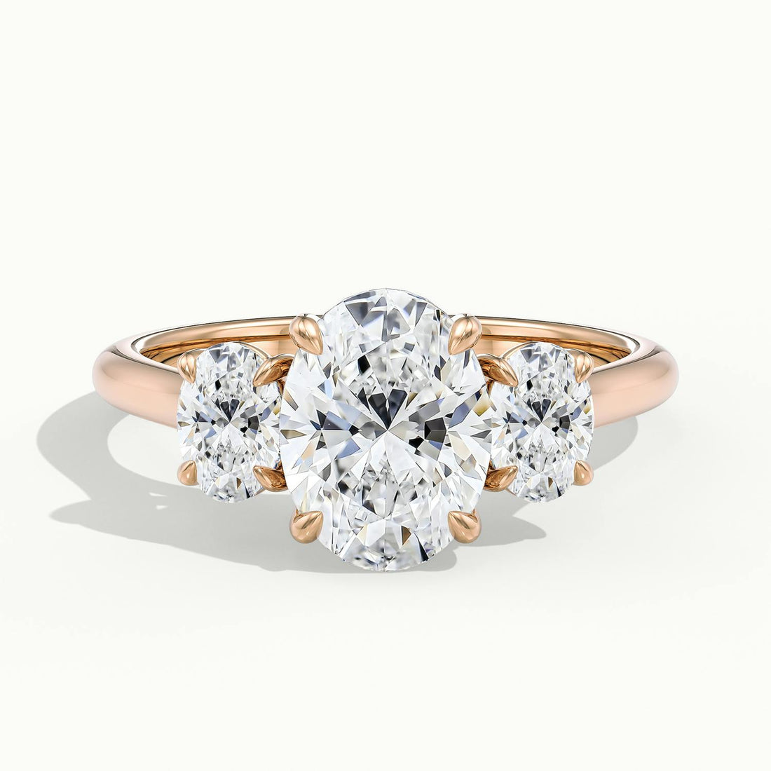Venetia Oval Three Stone Diamond Engagement Ring