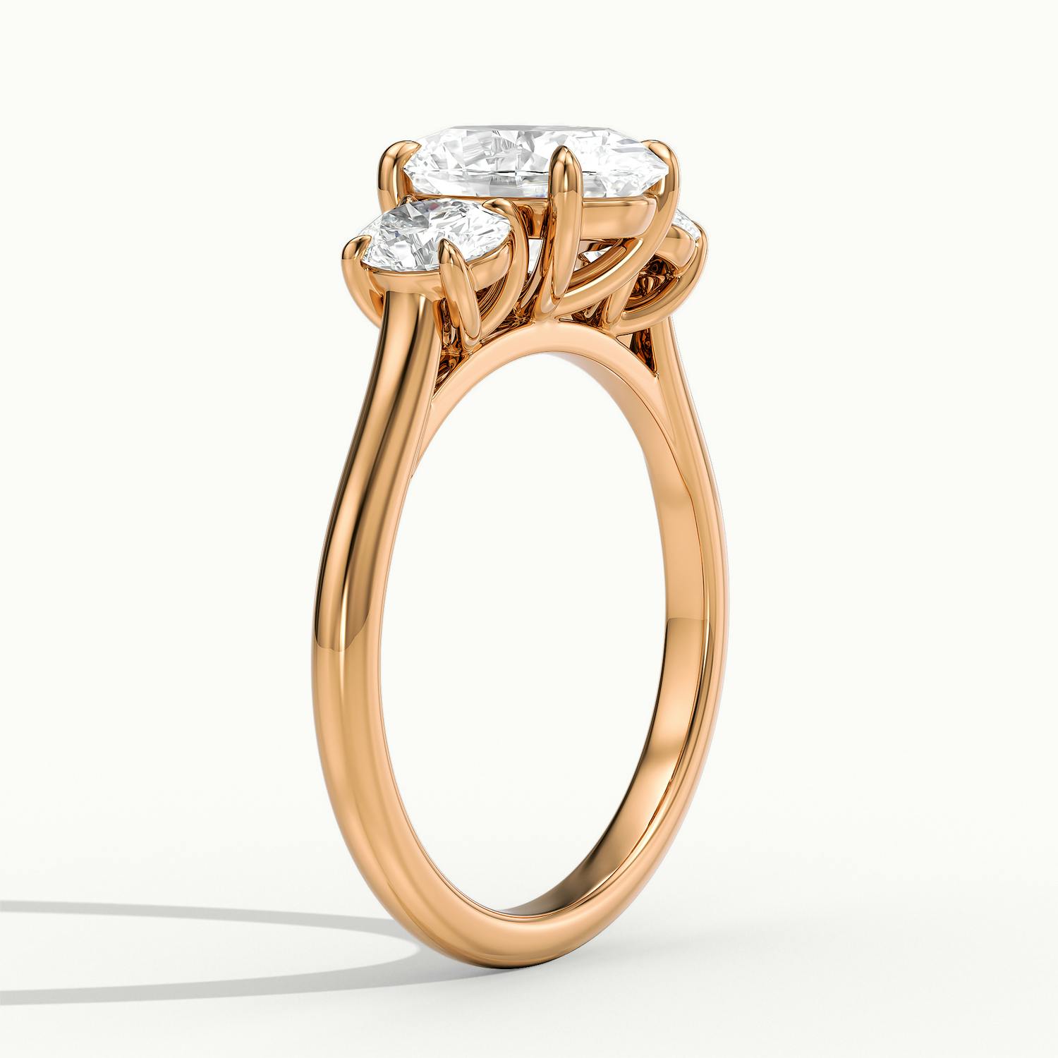 Venetia Oval Three Stone Diamond Engagement Ring