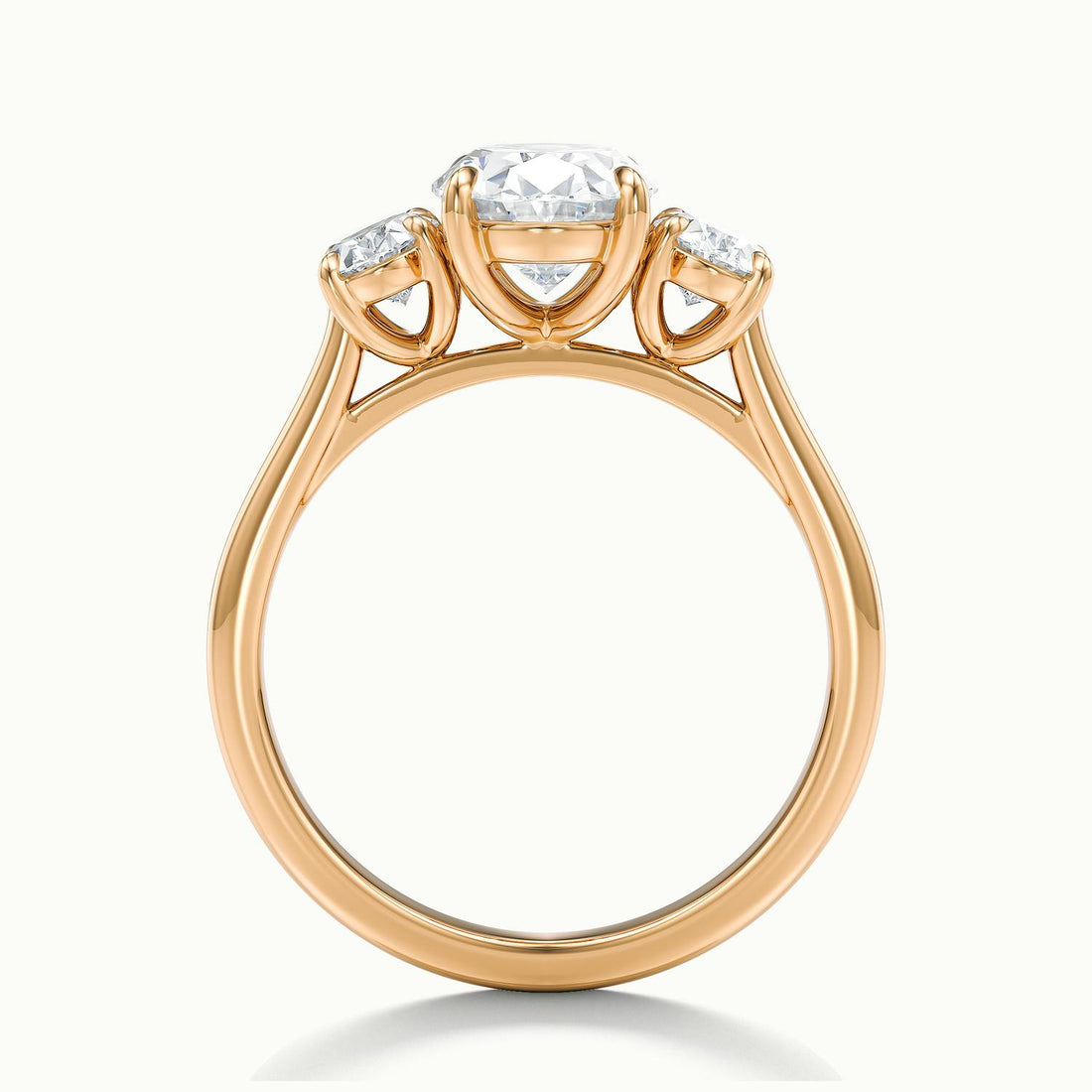Venetia Oval Three Stone Diamond Engagement Ring