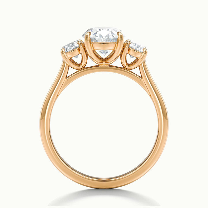 Venetia Oval Three Stone Diamond Engagement Ring