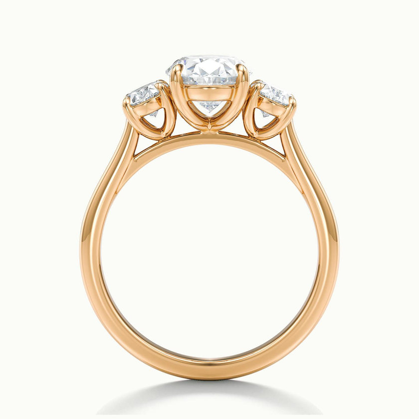 Venetia Oval Three Stone Diamond Engagement Ring