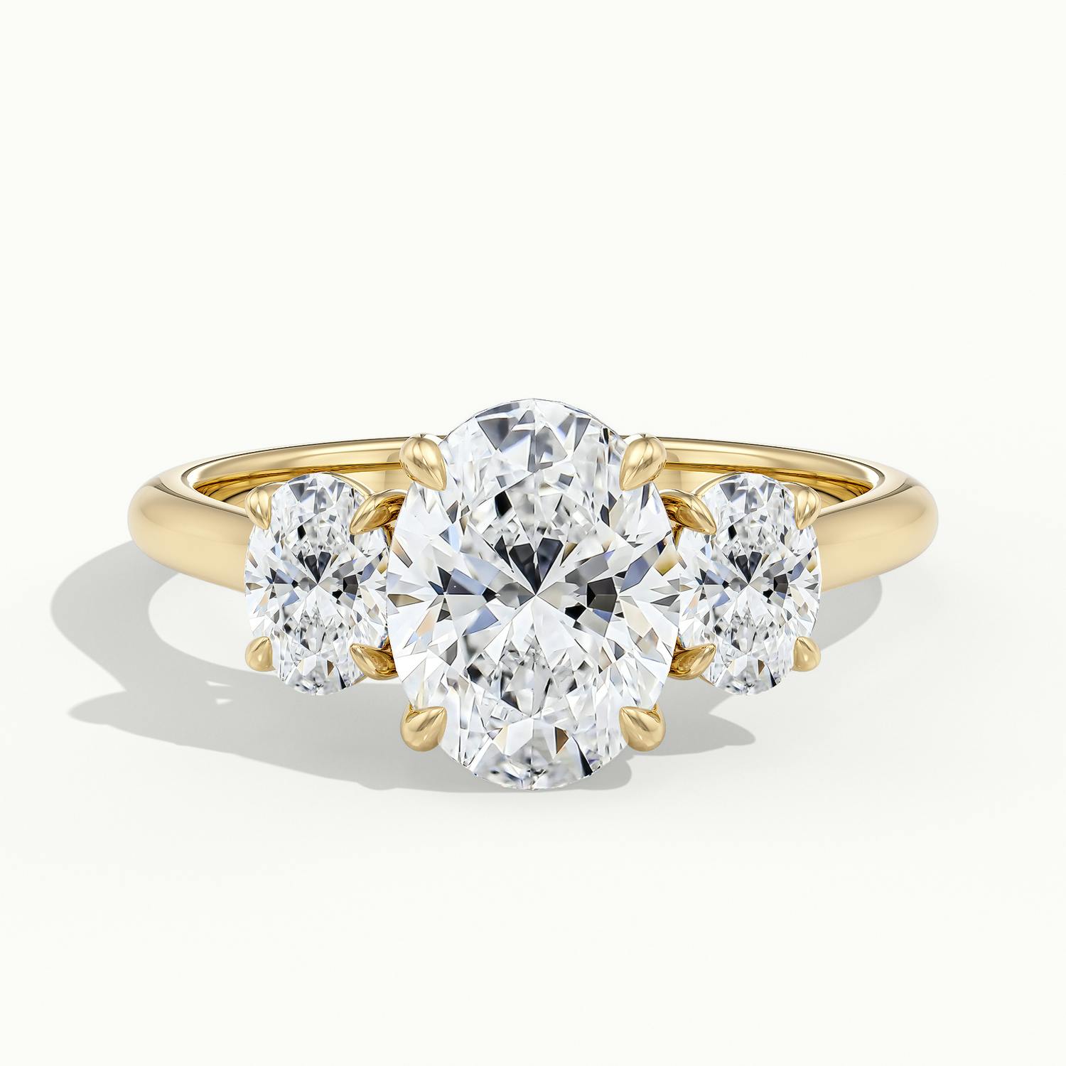 Venetia Oval Three Stone Diamond Engagement Ring