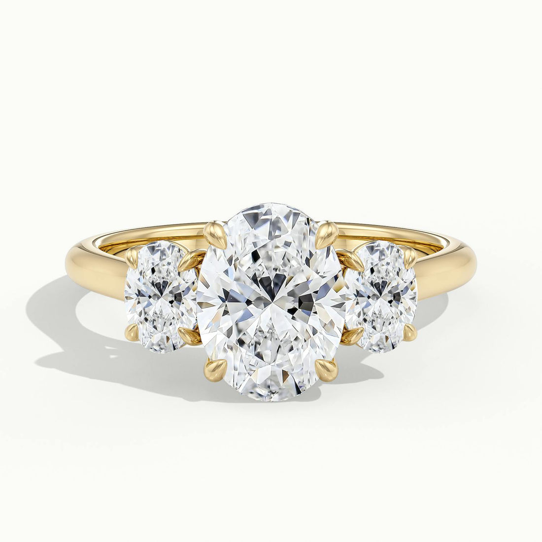 Venetia Oval Three Stone Diamond Engagement Ring